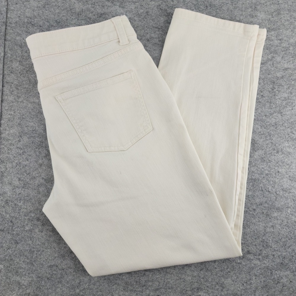 Talbots Size 8 | Ivory Simply Flattering 5-Pocket Straight Leg Pants Off-White